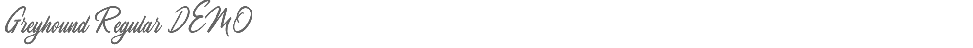 Sample characters The Greyhound Font